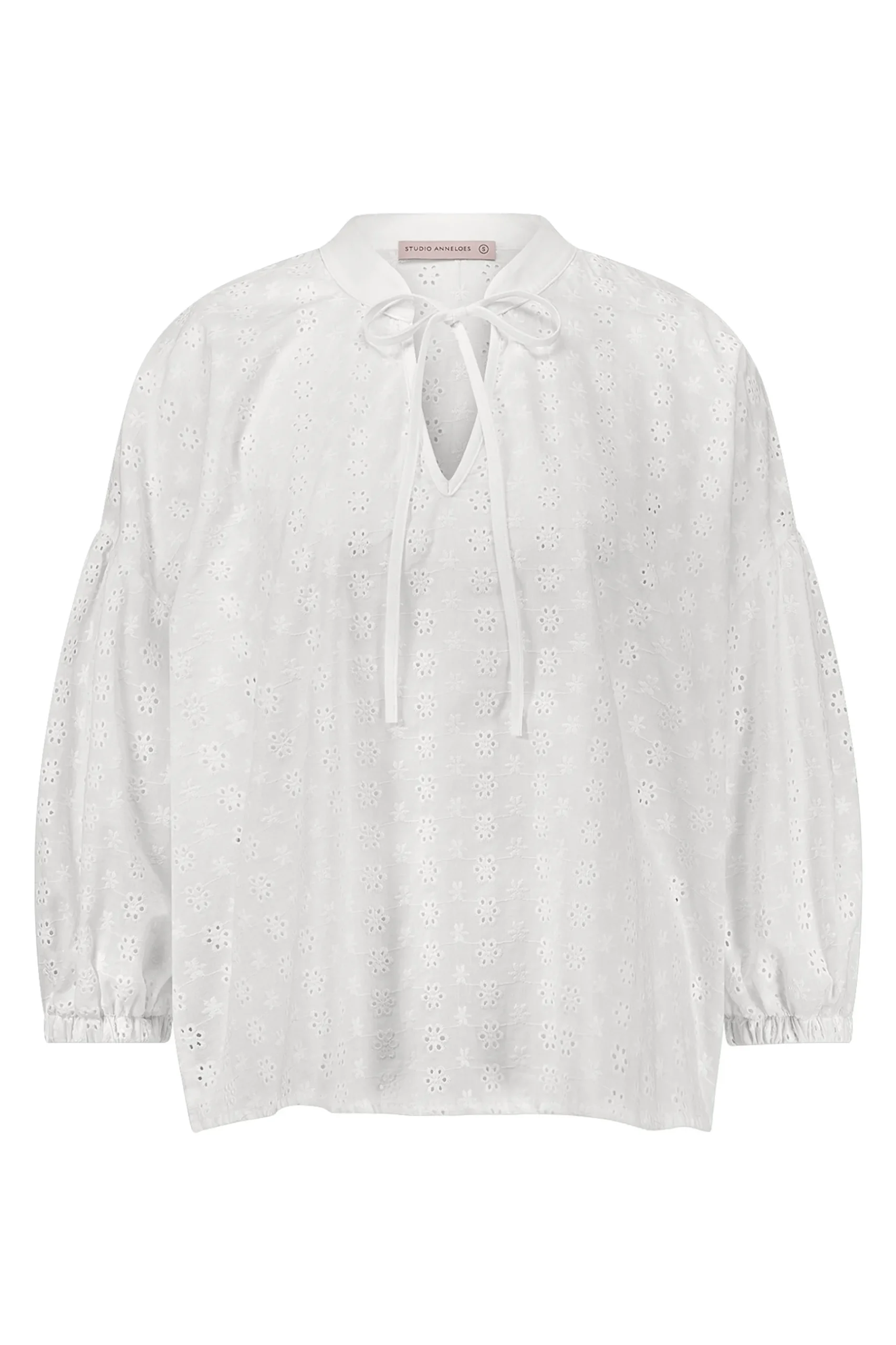 Abbie flower embroidery blouse -|Studio Anneloes Clearance