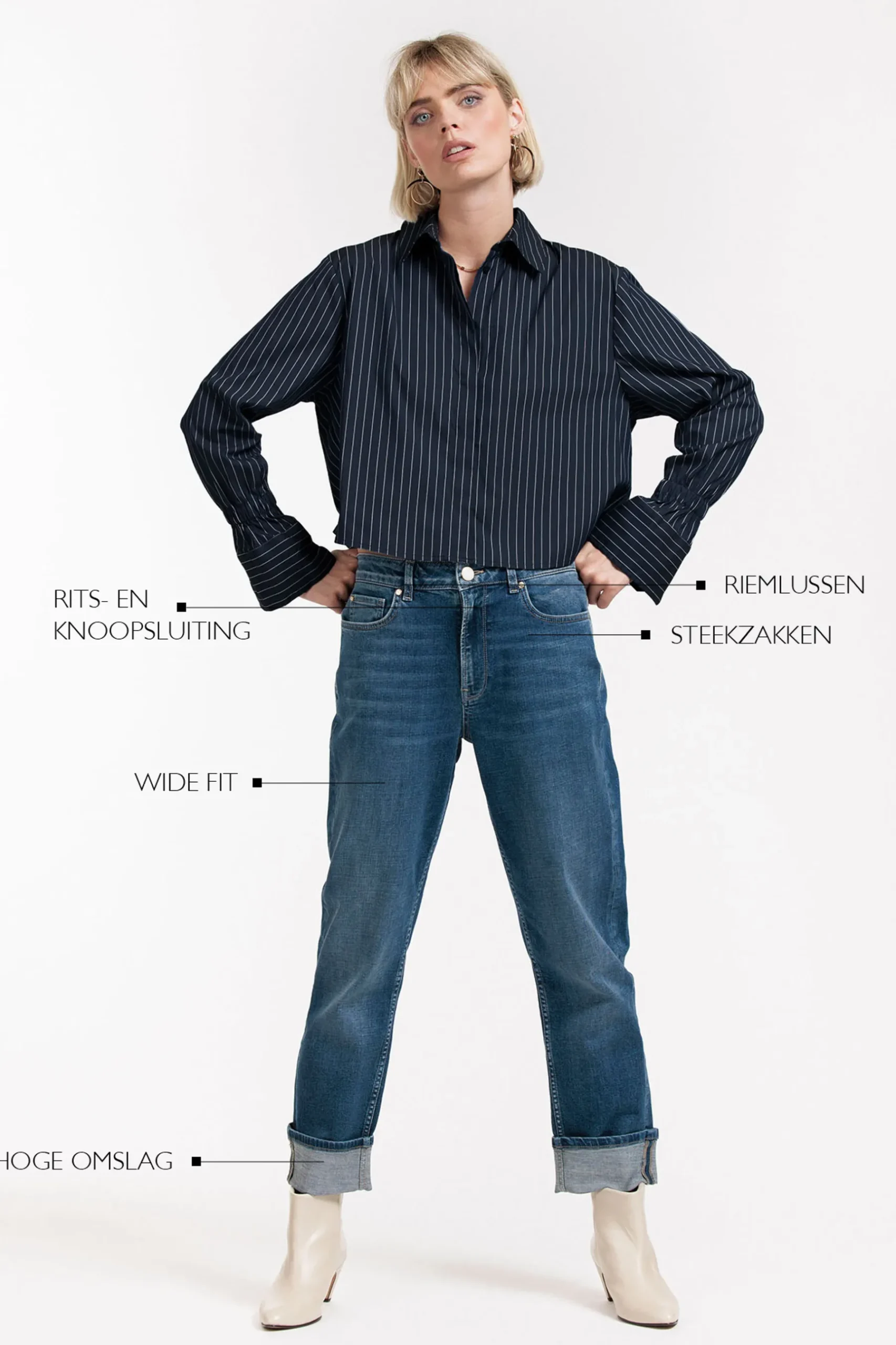 Ava denim trousers -|Studio Anneloes Sale