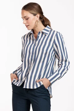 Birdy stripe blouse -|Studio Anneloes Hot