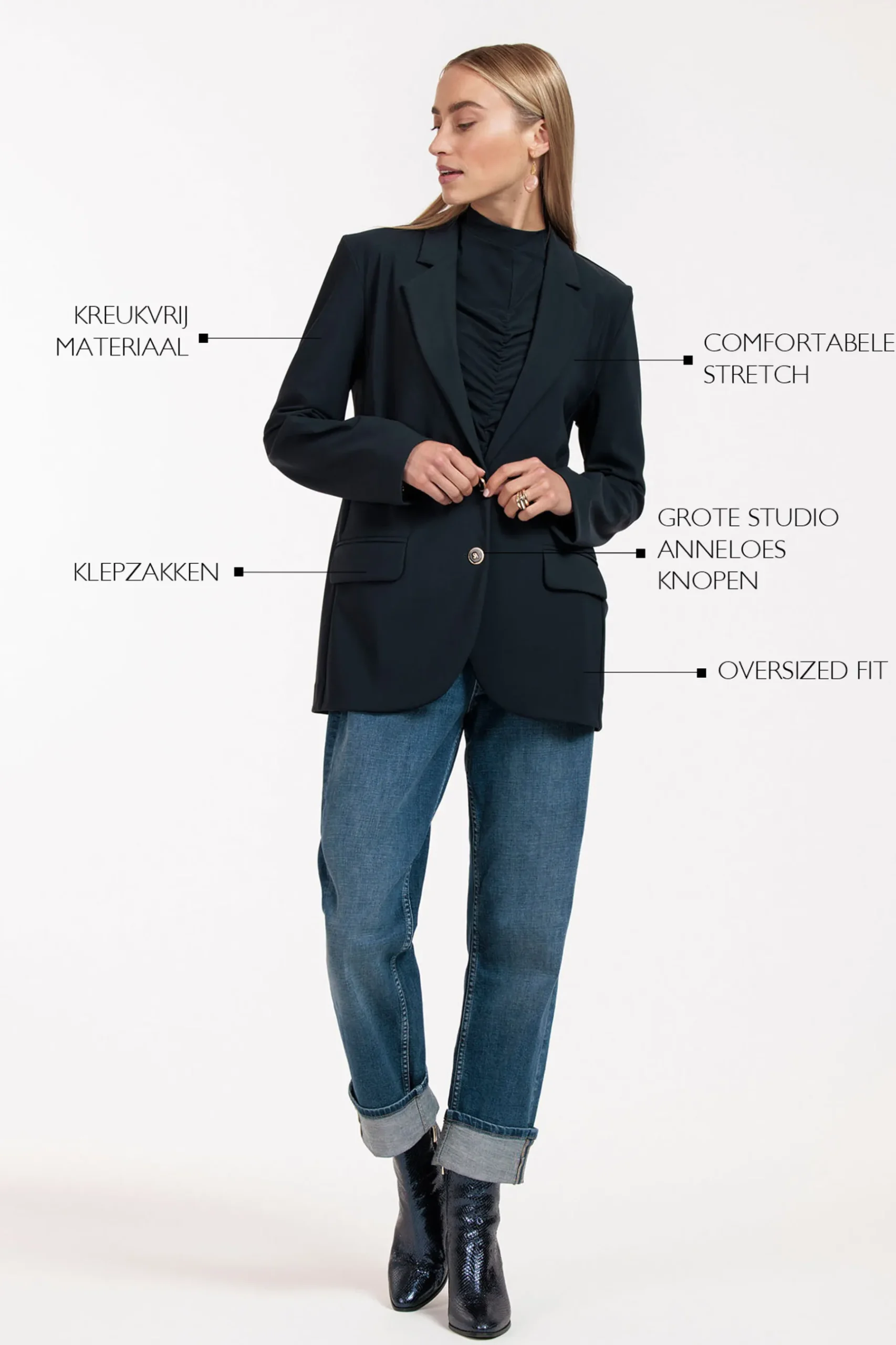 Camille button blazer -|Studio Anneloes Outlet