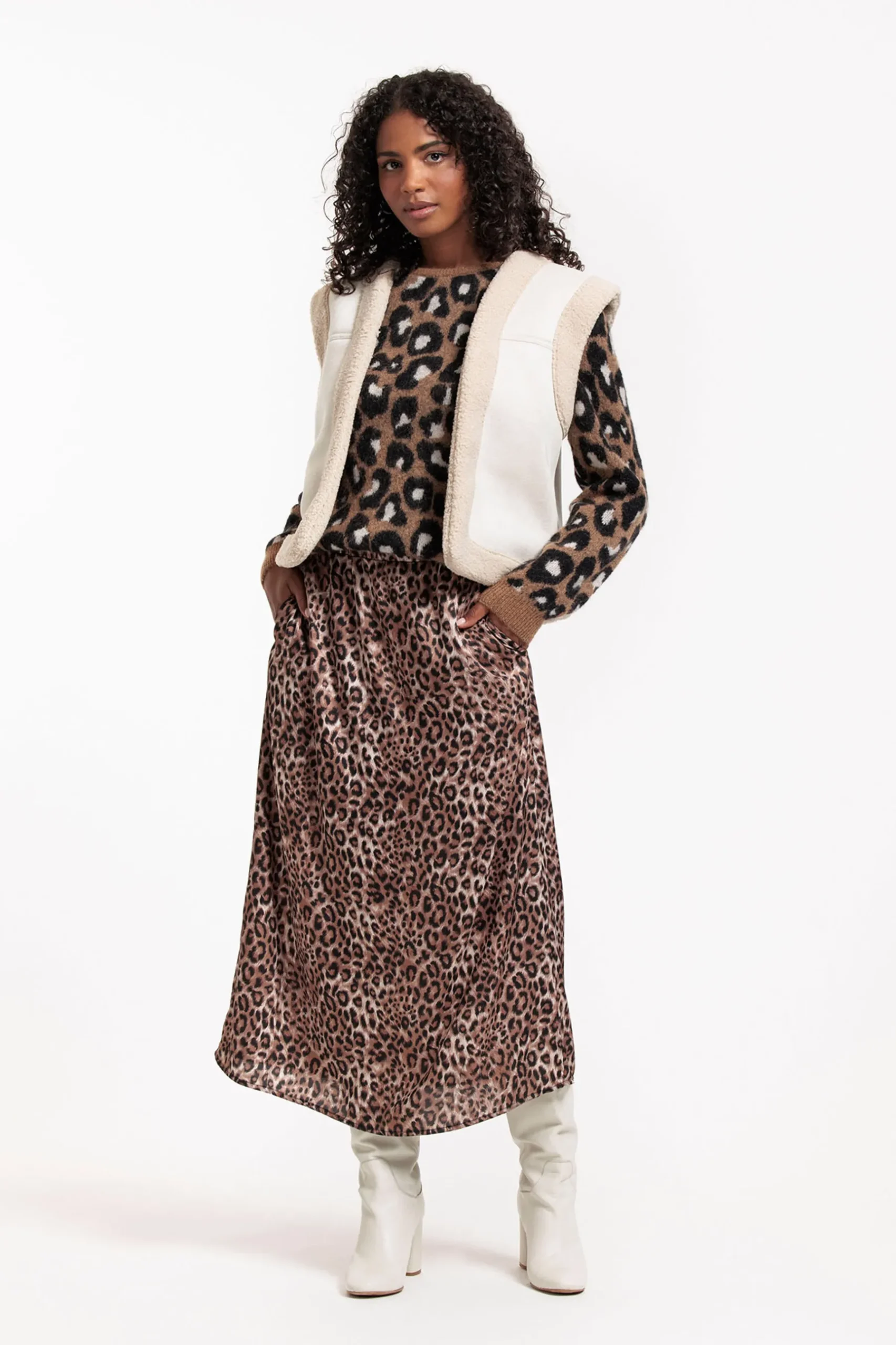Caran satin animal skirt -|Studio Anneloes Hot