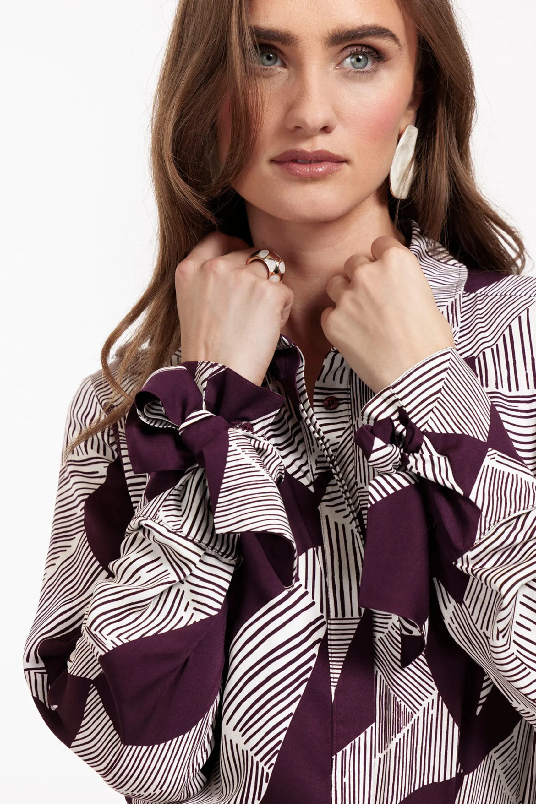 Dana flower stripe blouse -|Studio Anneloes Fashion