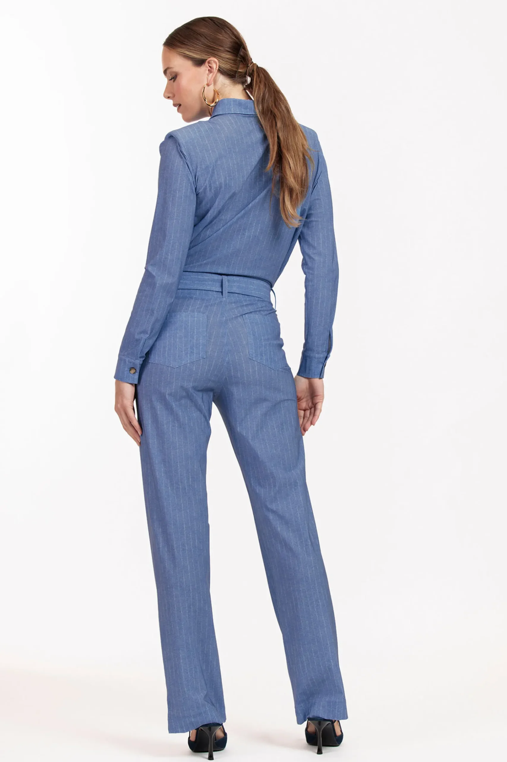 Darcey pinstripe jumpsuit -|Studio Anneloes Fashion