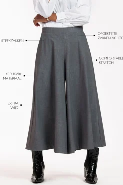 Esmeralda grey melee trousers -|Studio Anneloes Clearance