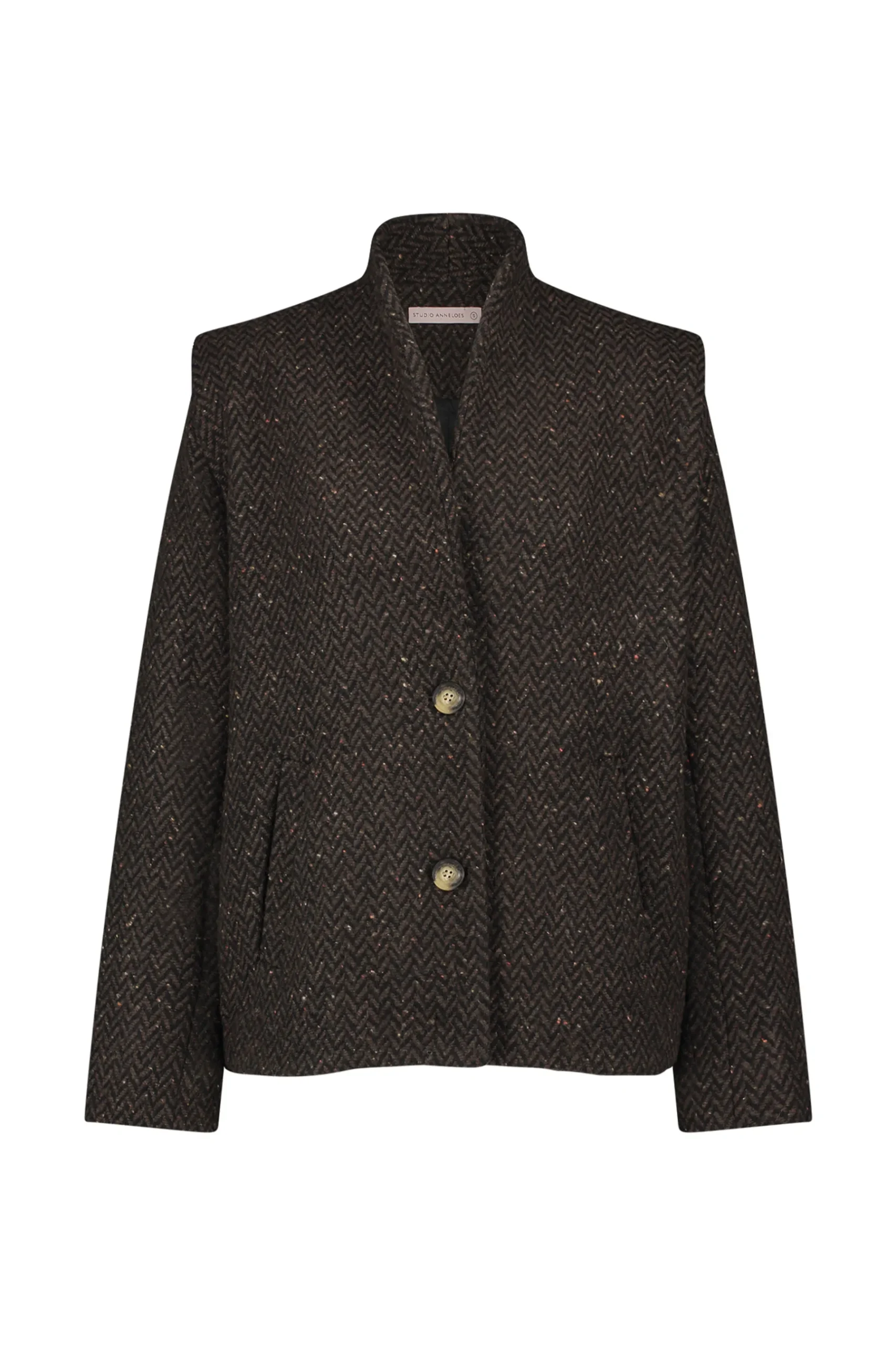 Estella wool herringbone coat -|Studio Anneloes Clearance