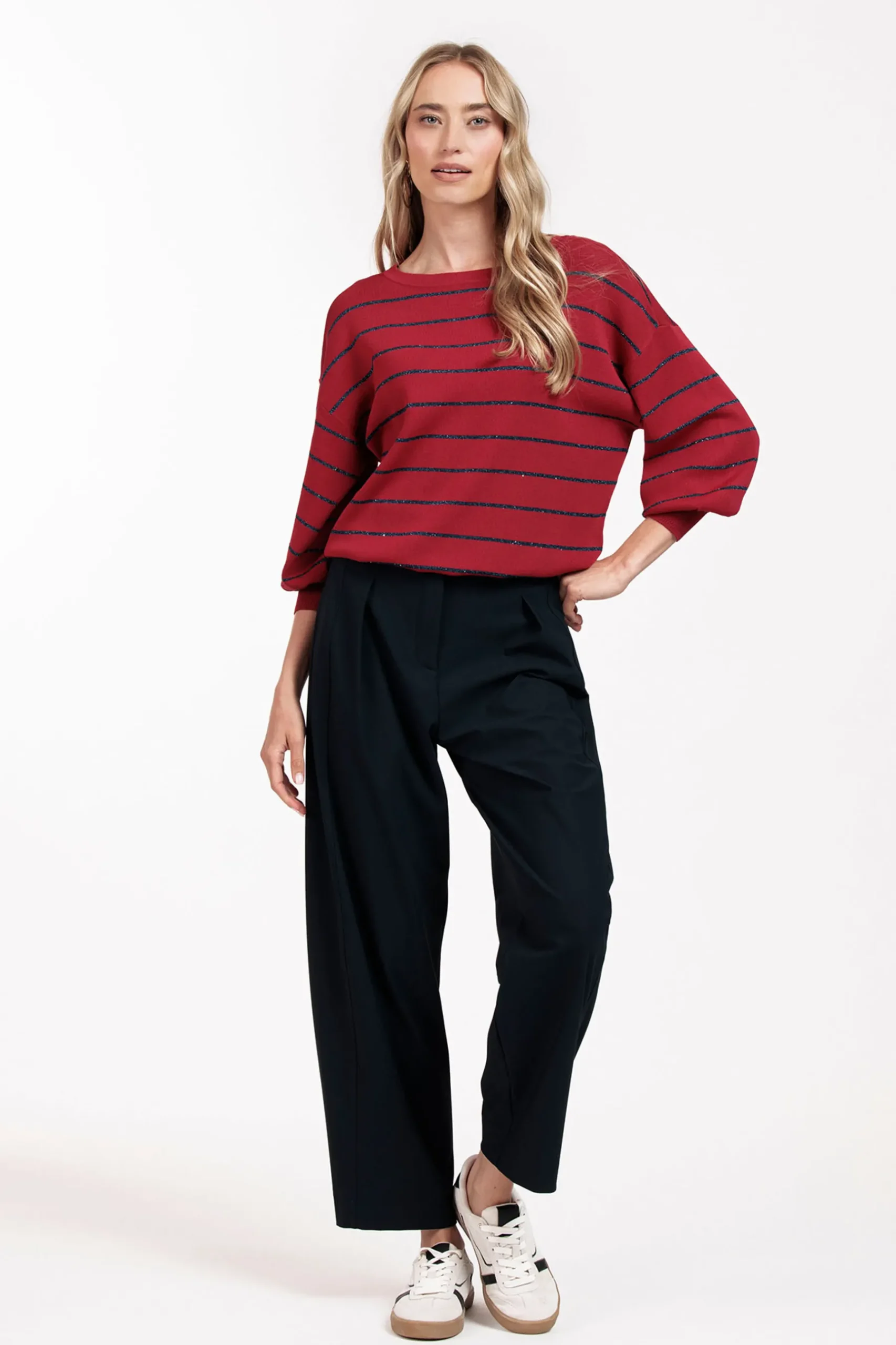 Farah stripe lurex pullover -|Studio Anneloes Hot