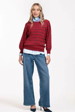 Farah stripe lurex pullover -|Studio Anneloes Hot