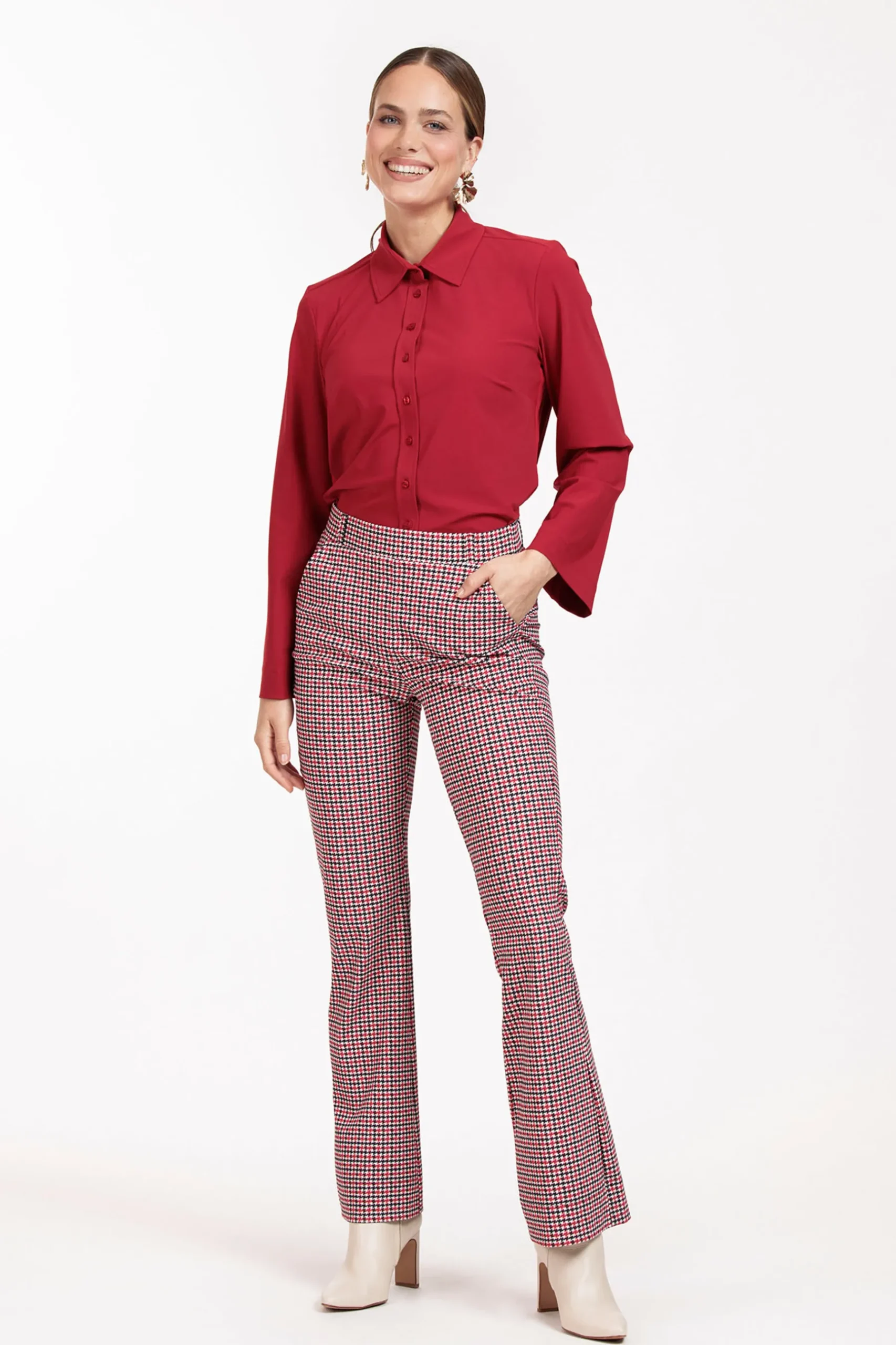 Flair check trousers -|Studio Anneloes Clearance