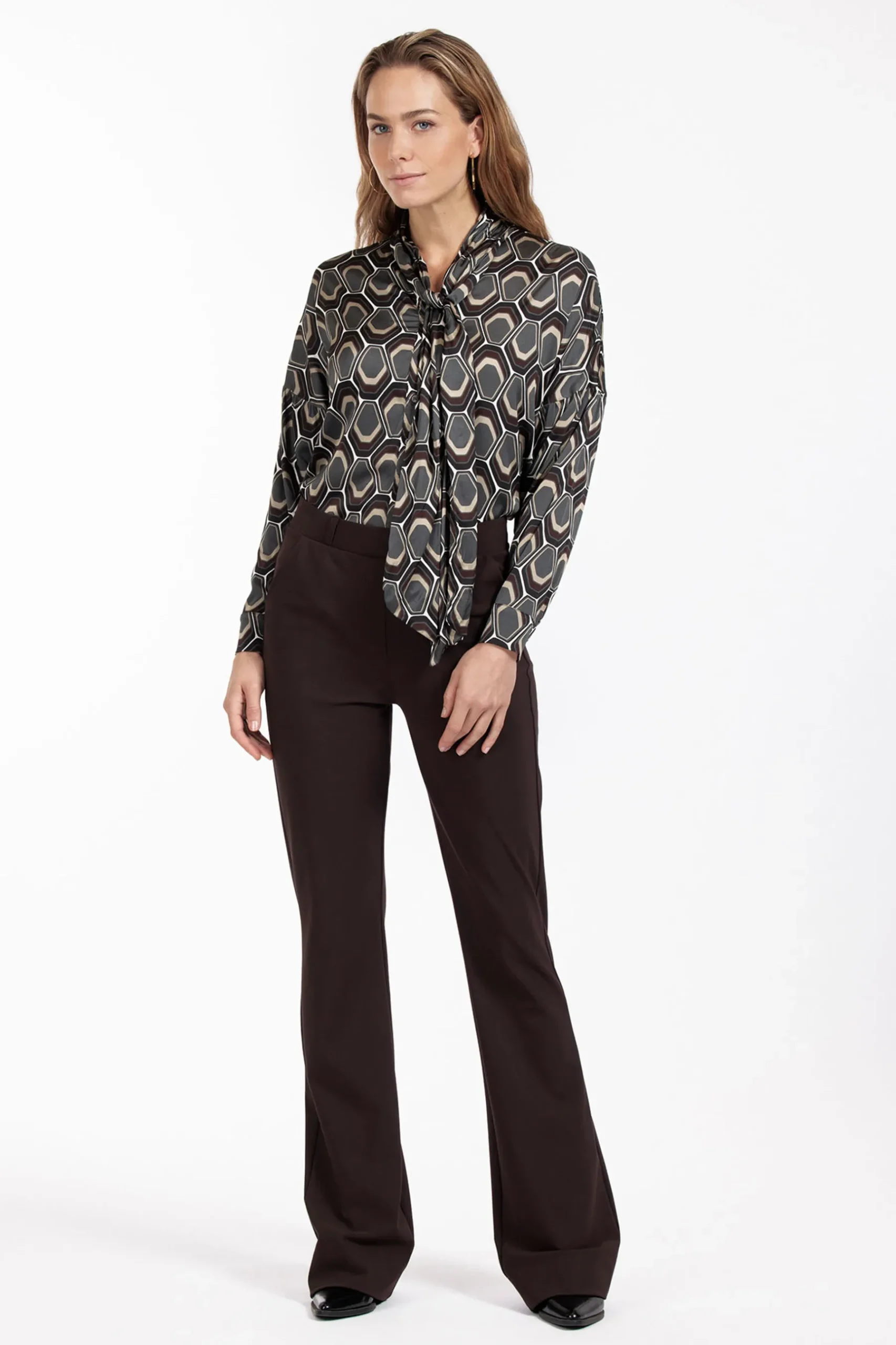 Flair LONG bonded trousers -|Studio Anneloes Fashion