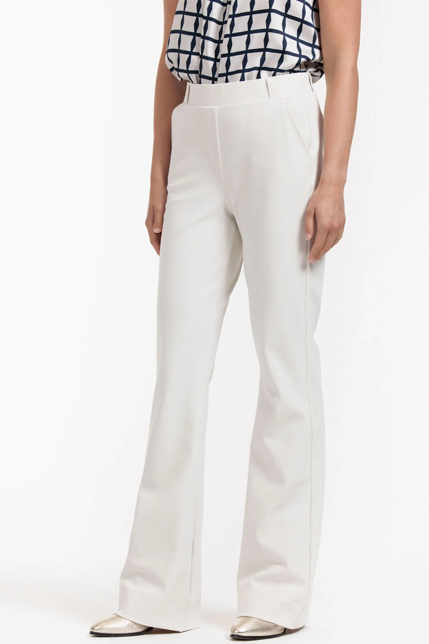 Flair LONG structure bnd trousers -|Studio Anneloes Outlet