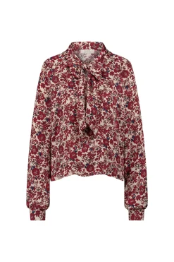 Frances flower satin blouse -|Studio Anneloes Hot
