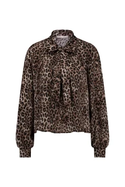Frances satin animal blouse -|Studio Anneloes Sale
