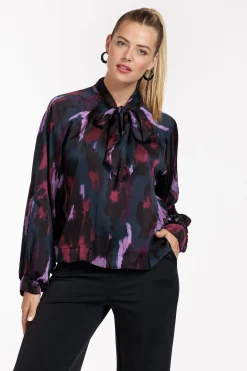 Frances satin leopard blouse -|Studio Anneloes Online