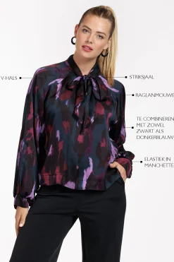 Frances satin leopard blouse -|Studio Anneloes Online