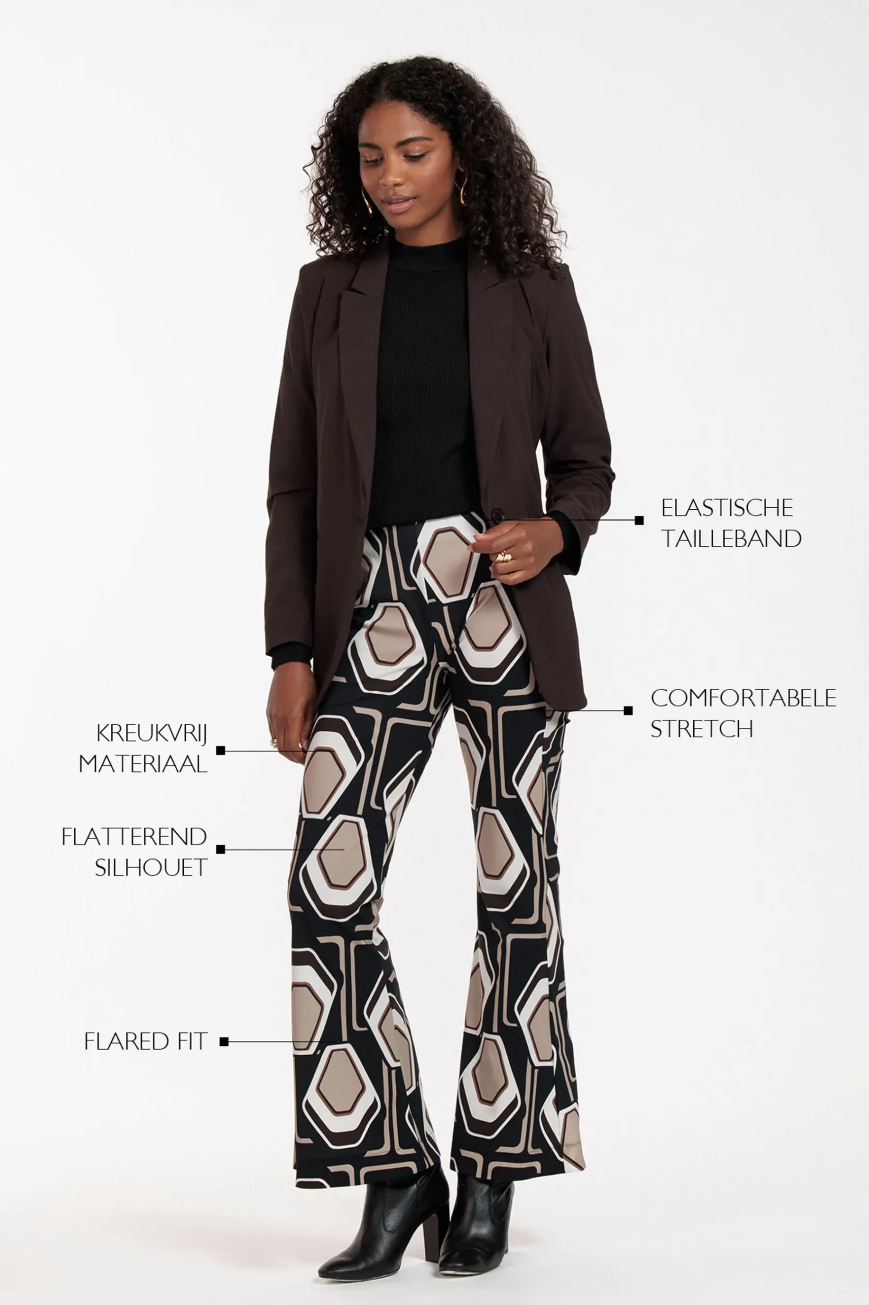 Ginger graphic flair trousers -|Studio Anneloes Best