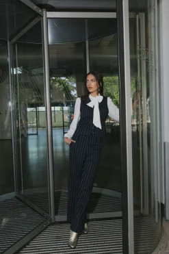 Holly gold pinstripe trousers -|Studio Anneloes Hot