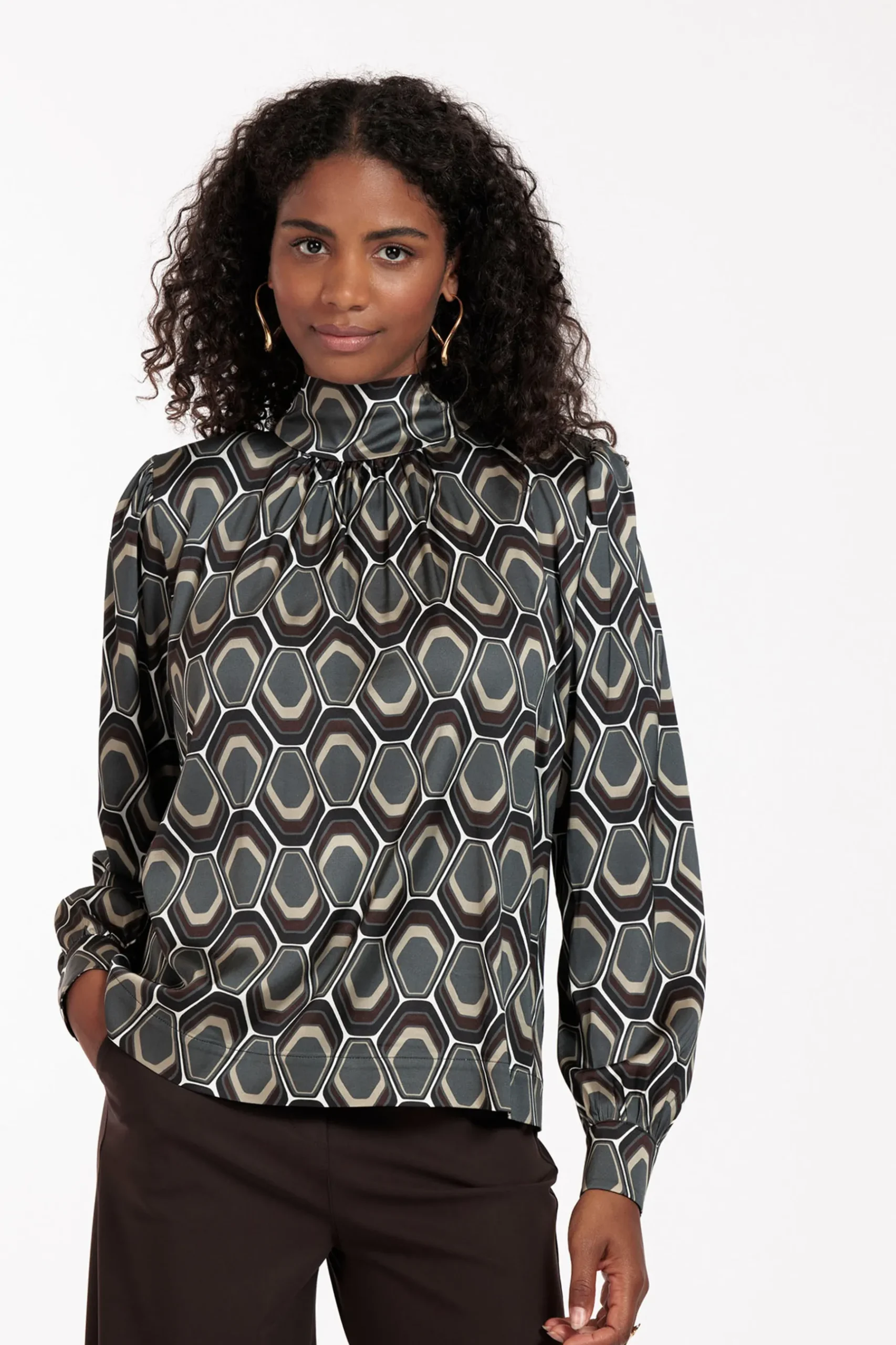 Inzie graphic blouse -|Studio Anneloes Clearance