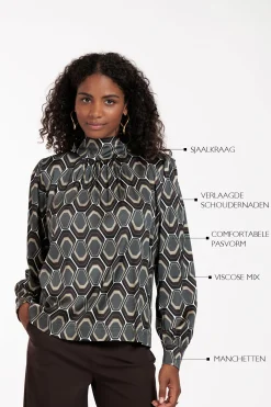 Inzie graphic blouse -|Studio Anneloes Clearance