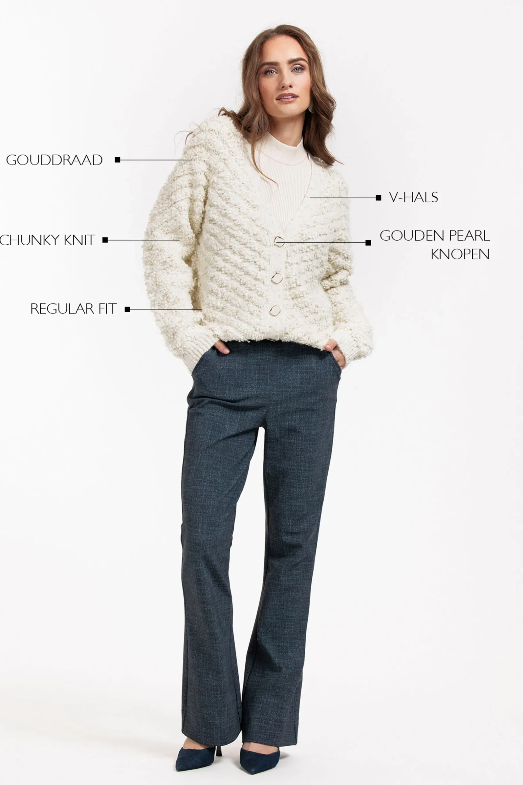 Iris chunky glitter cardigan -|Studio Anneloes Online