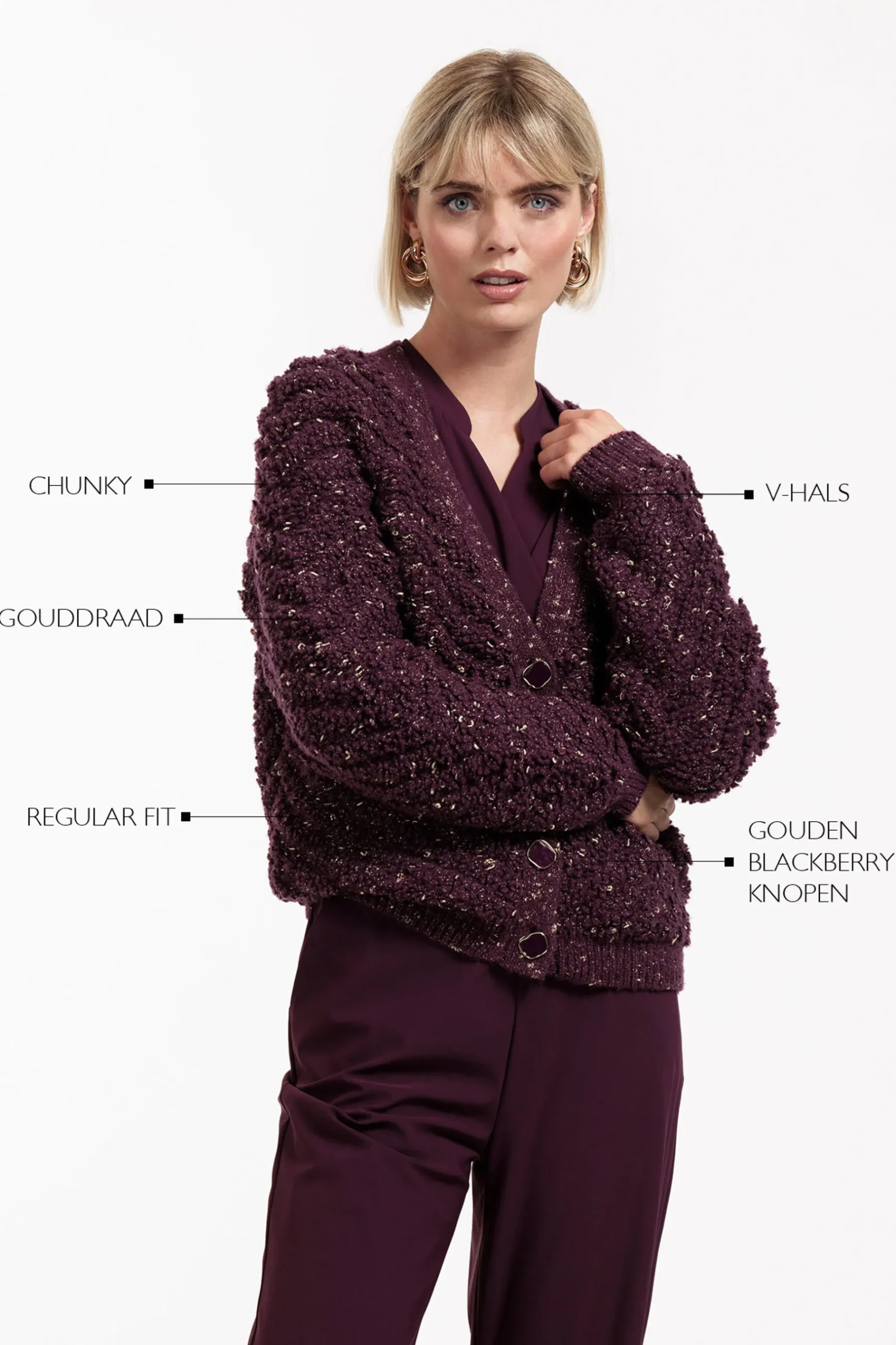 Iris chunky glitter cardigan -|Studio Anneloes Best