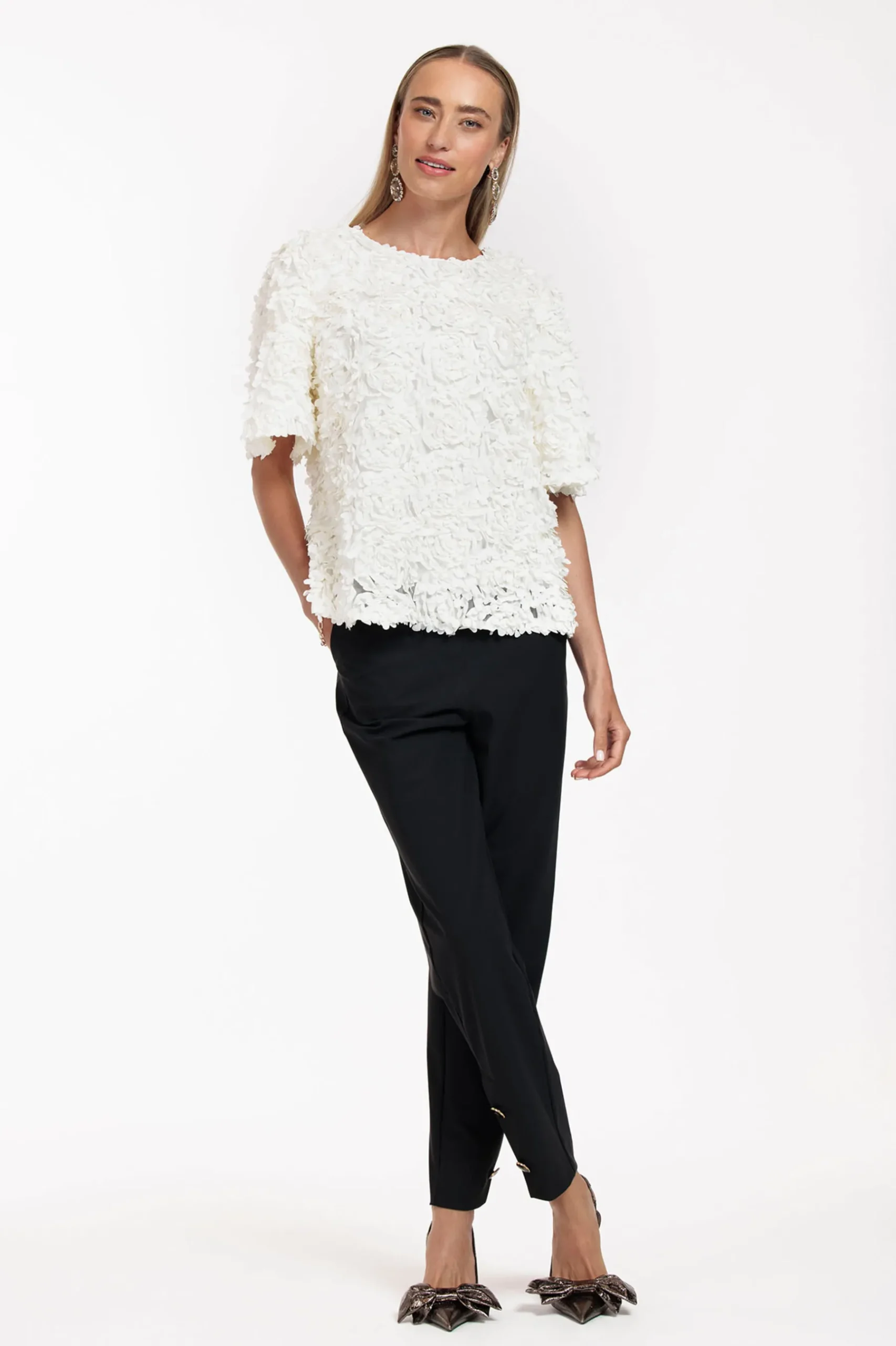 Ivory button trousers -|Studio Anneloes Sale