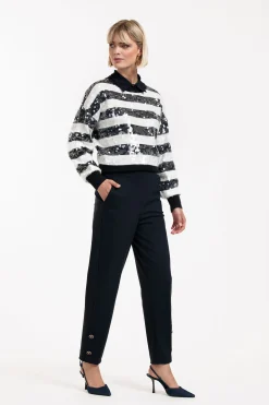 Ivory button trousers -|Studio Anneloes Discount