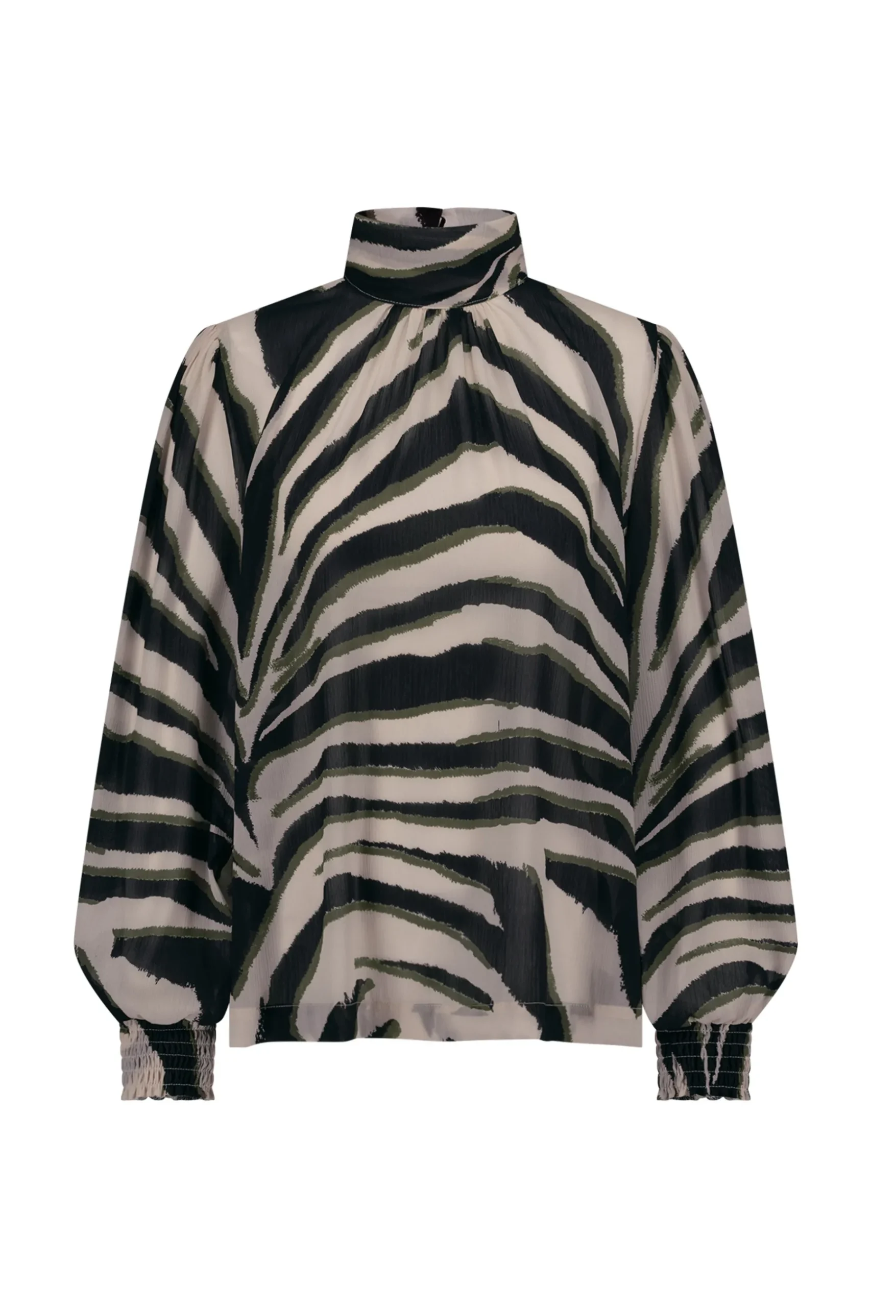 Izza zebra crepe top -|Studio Anneloes Sale