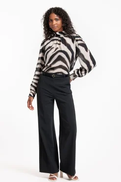 Izza zebra crepe top -|Studio Anneloes Sale