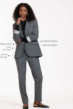 Jeni grey melee blazer -|Studio Anneloes Clearance