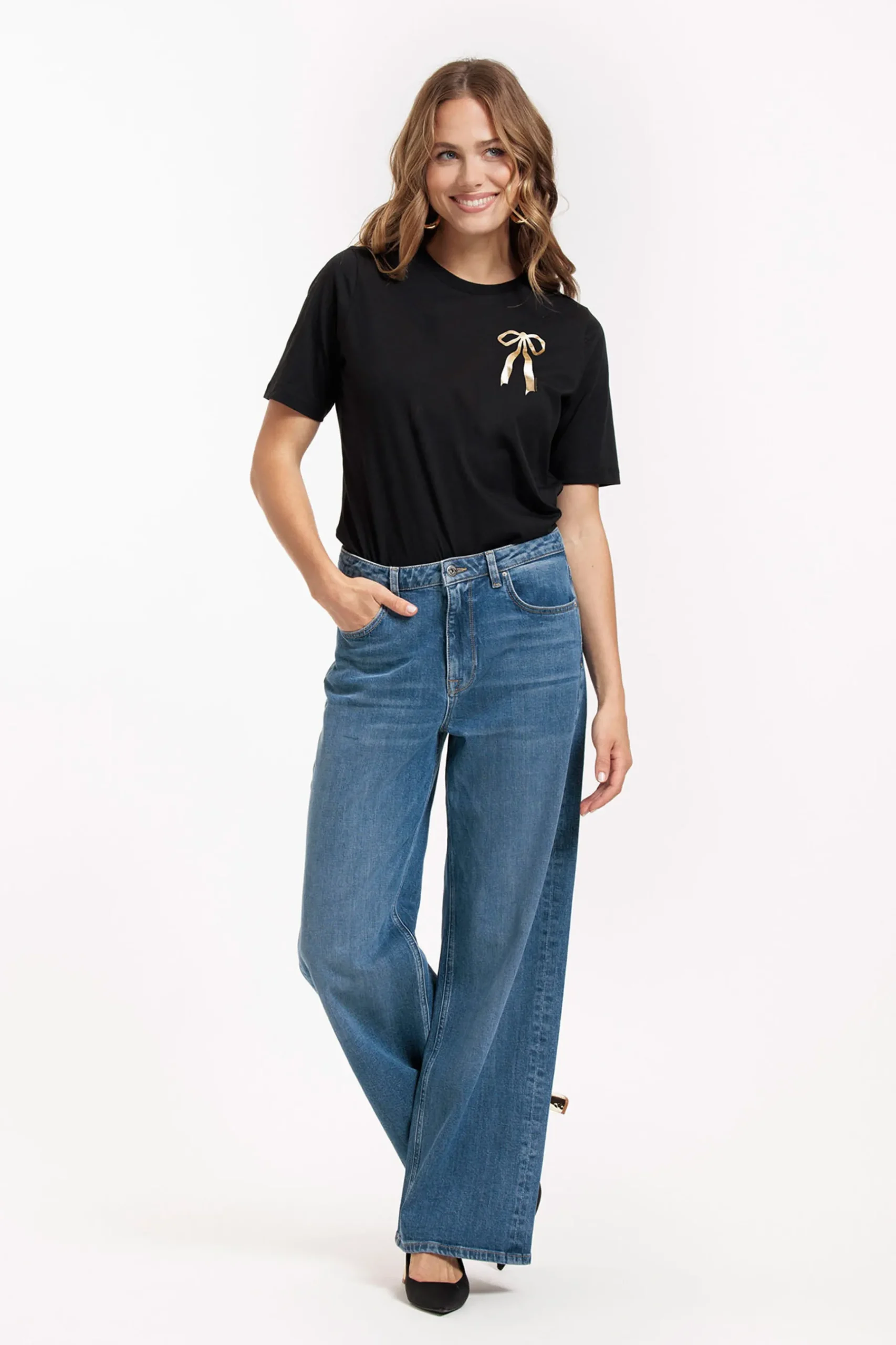 Klaasje bow tshirt -|Studio Anneloes Sale