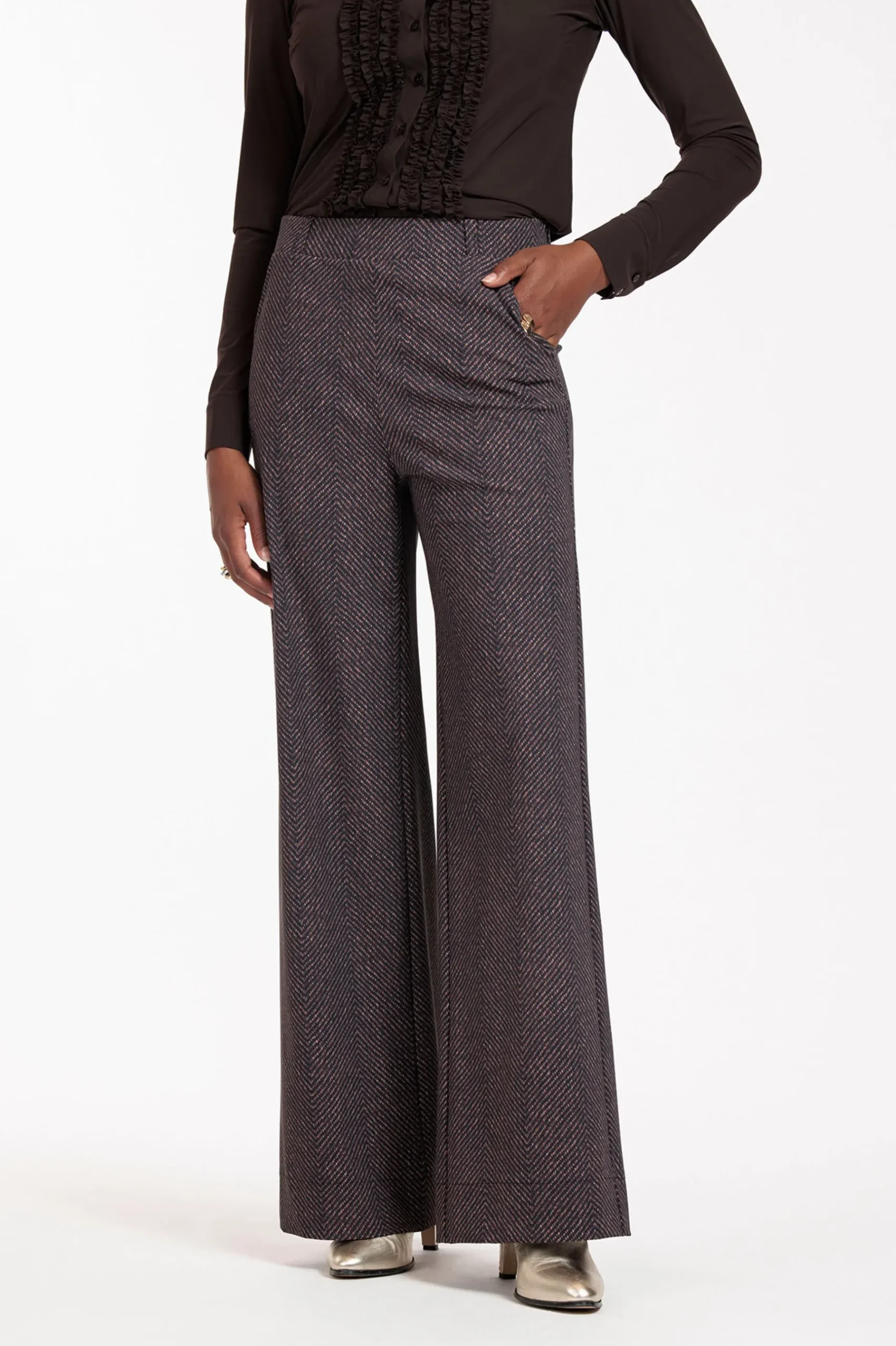 Lexie herringbone trousers -|Studio Anneloes Discount