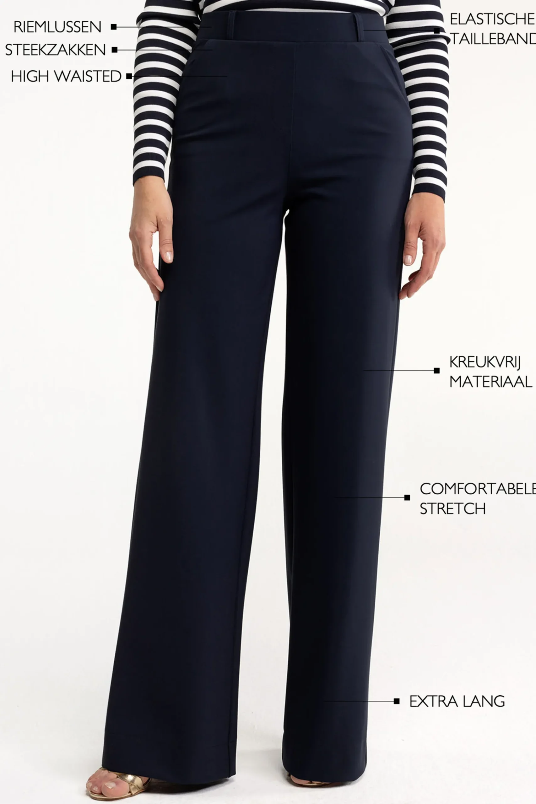 Lexie LONG bonded trousers -|Studio Anneloes Discount