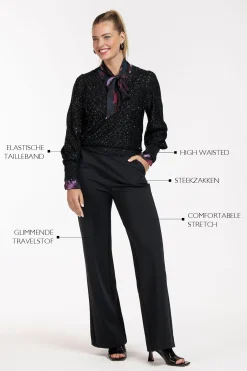 Lexie shiny bonded trousers -|Studio Anneloes Clearance