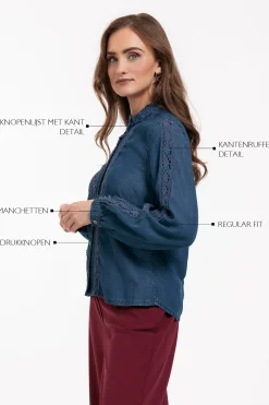 Lourdes denim blouse -|Studio Anneloes Sale