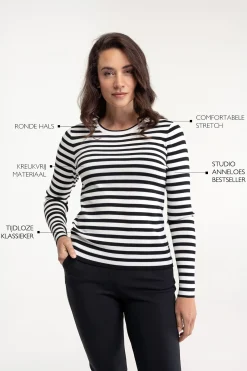 Luna stripe pullover -|Studio Anneloes Online