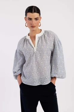 Marcha embroidery blouse -|Studio Anneloes Discount
