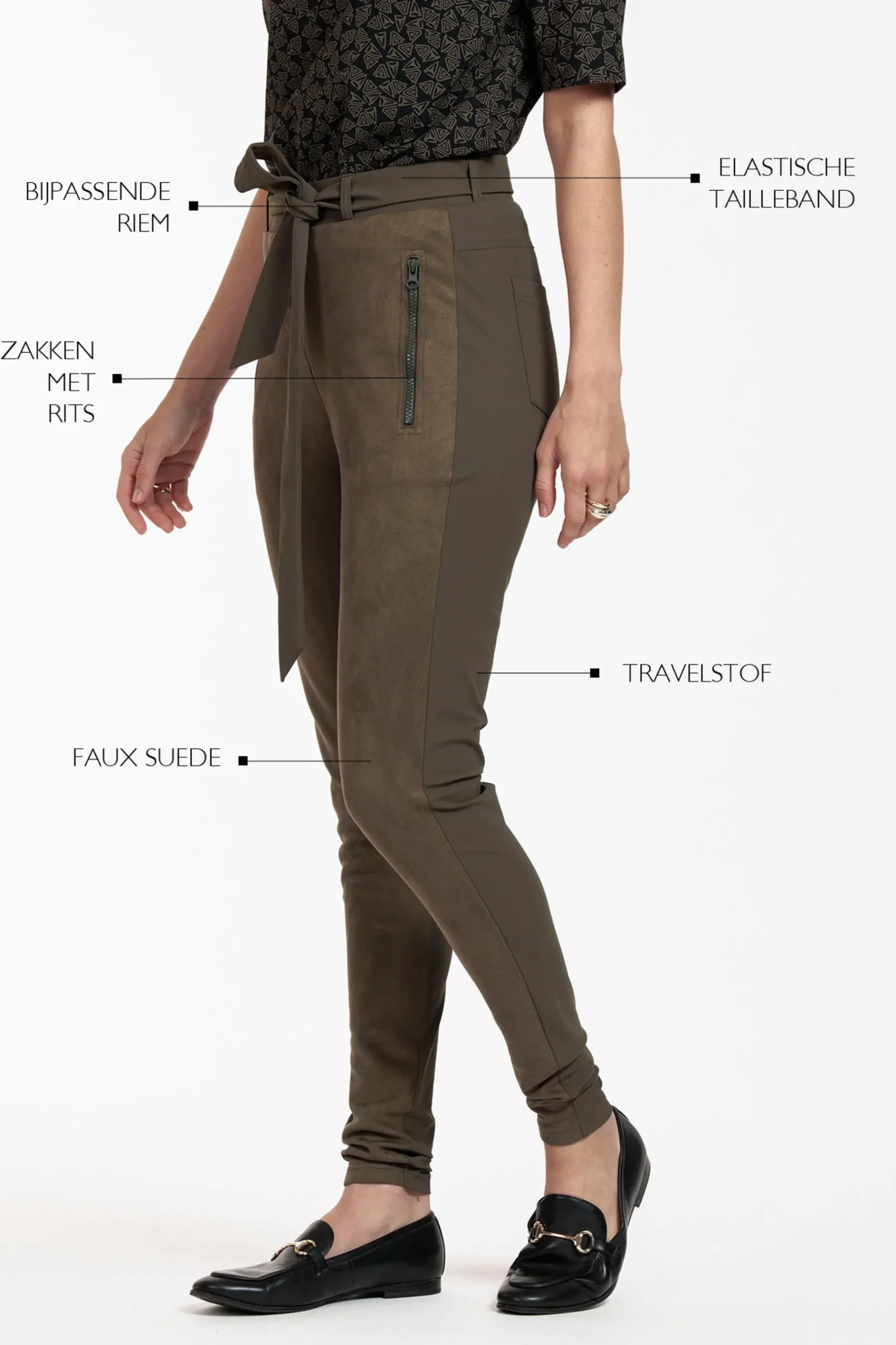 Margot faux suede trousers -|Studio Anneloes Sale