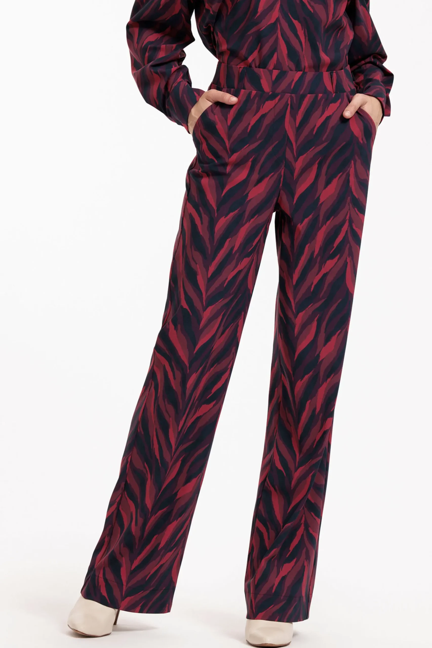 Marilon leaves trousers -|Studio Anneloes Outlet