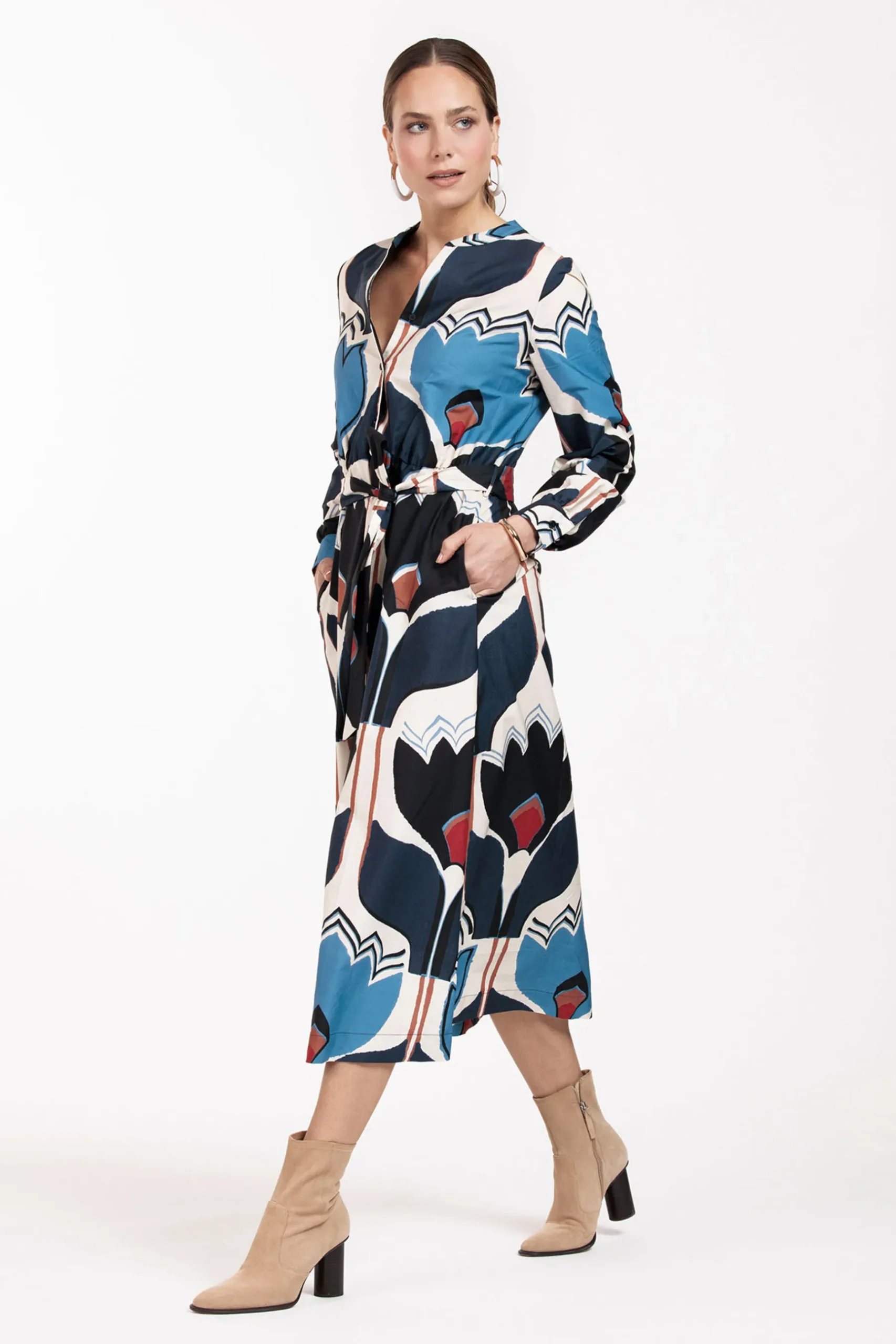 Marin tulip poplin dress -|Studio Anneloes Clearance
