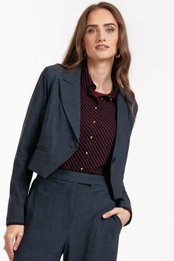 Mavy woven look blazer -|Studio Anneloes Outlet