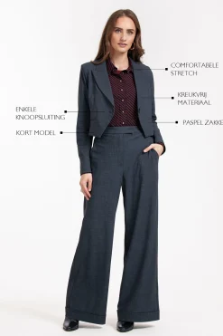 Mavy woven look blazer -|Studio Anneloes Outlet