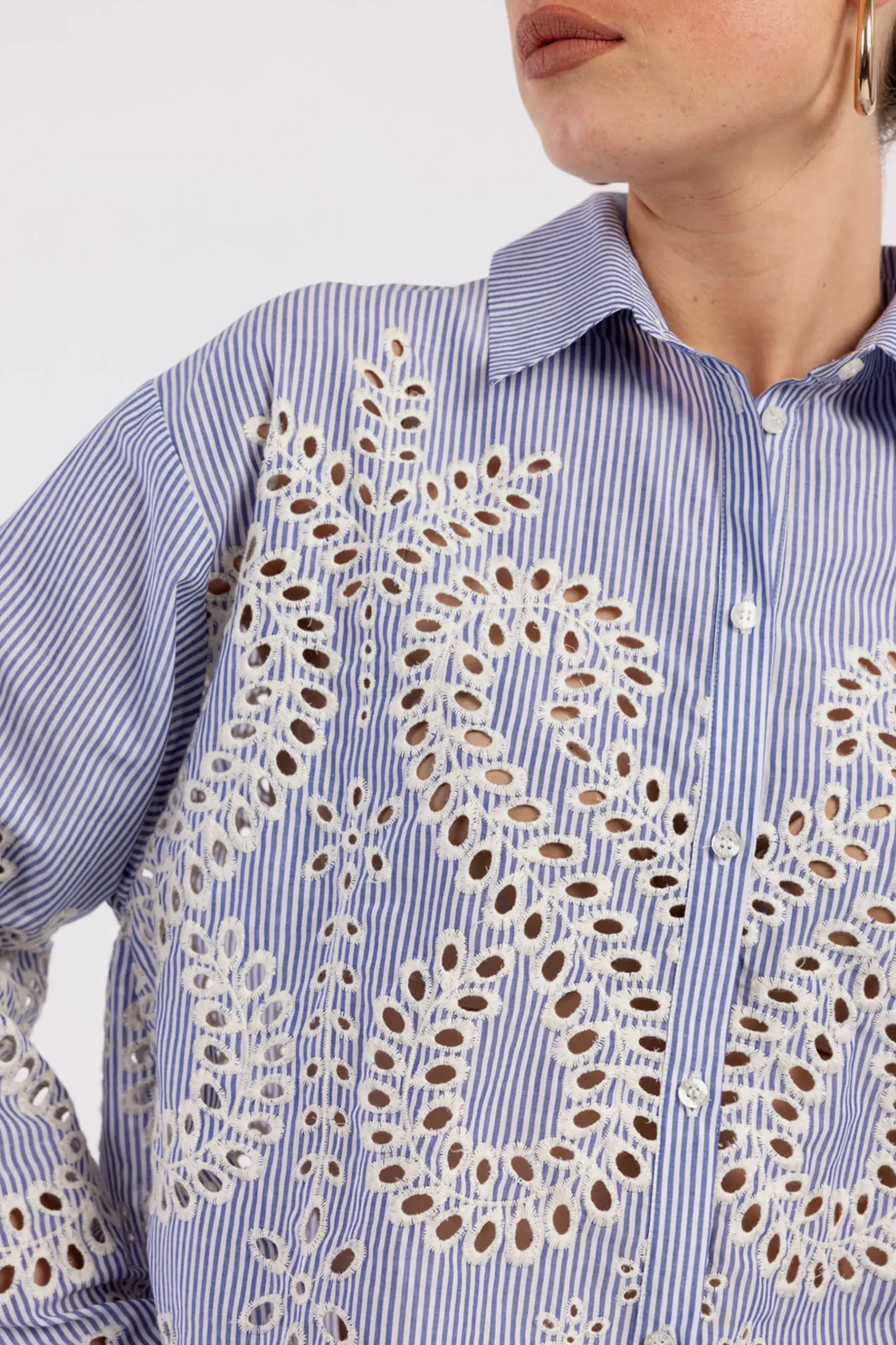Midge border embroidery blouse -|Studio Anneloes Sale
