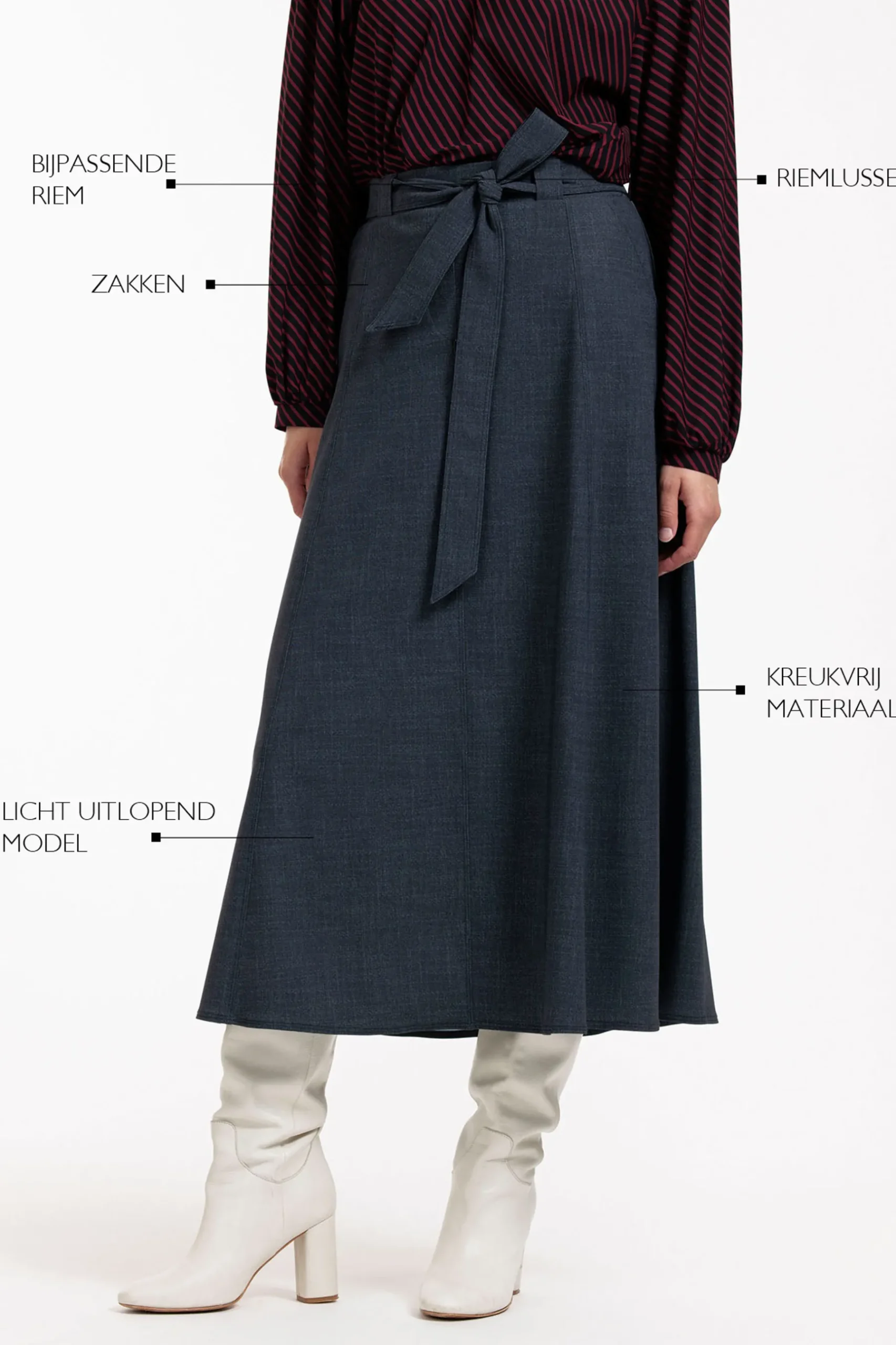 Nelly woven look skirt -|Studio Anneloes Outlet