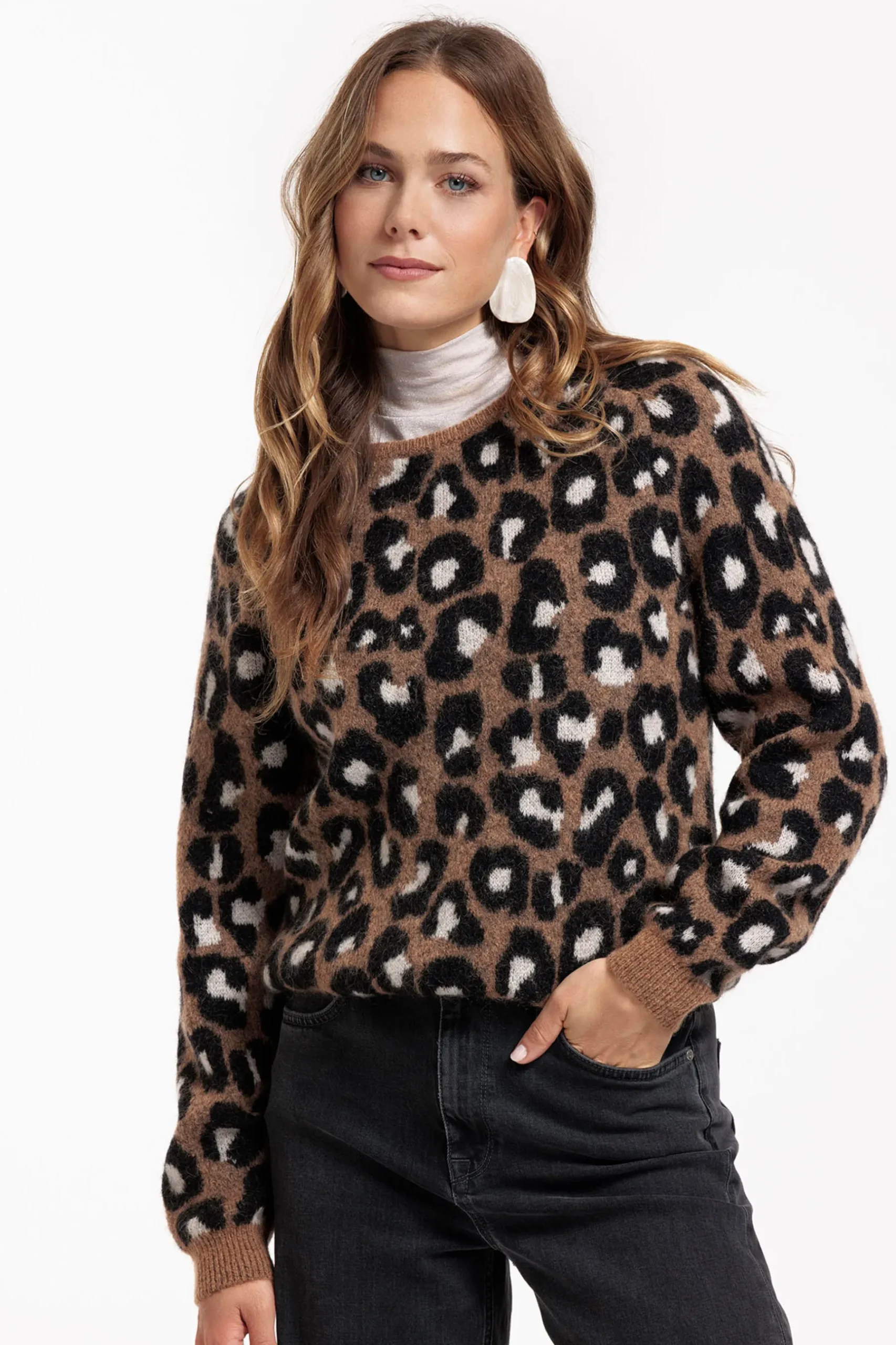 Nino mohair leopard pullover -|Studio Anneloes Outlet