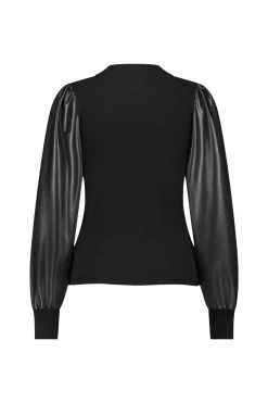 Noortje faux leather pullover -|Studio Anneloes Sale