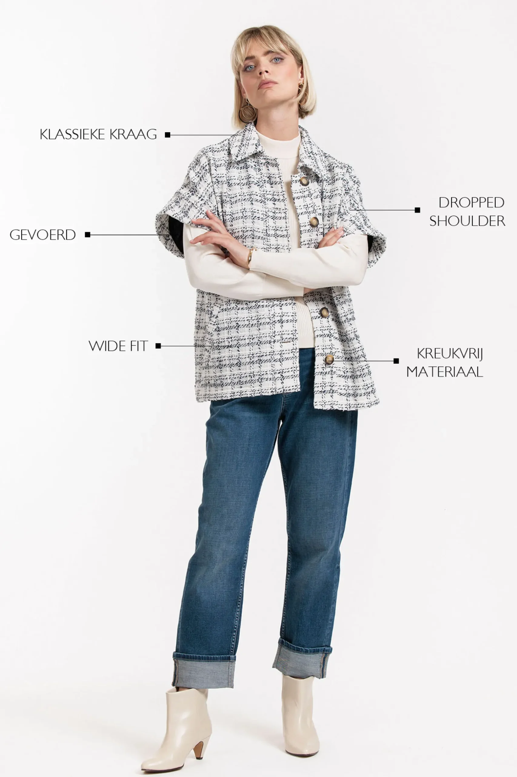 Norah tweed waistcoat -|Studio Anneloes Clearance