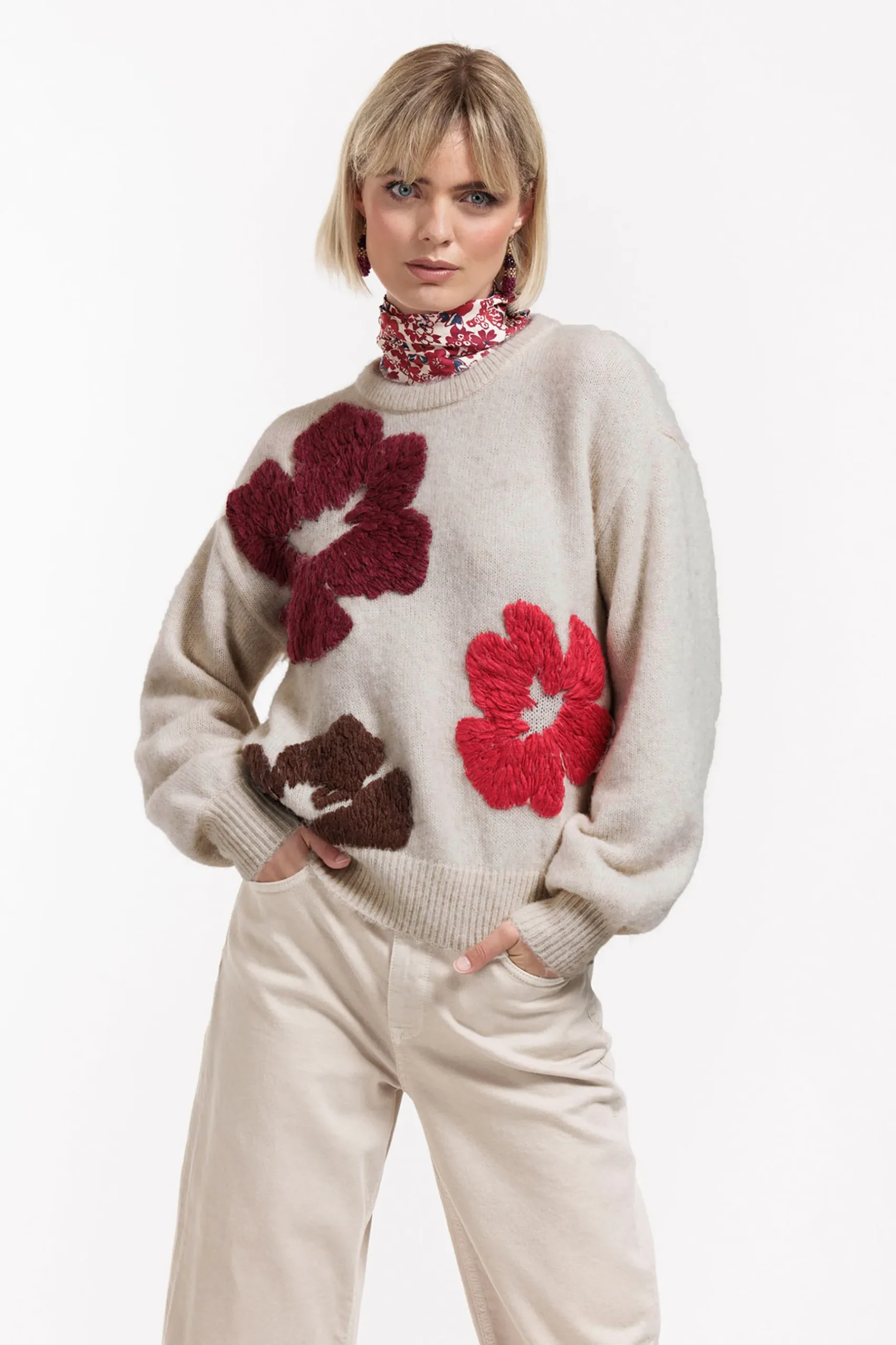 Nour flower pullover -|Studio Anneloes Sale
