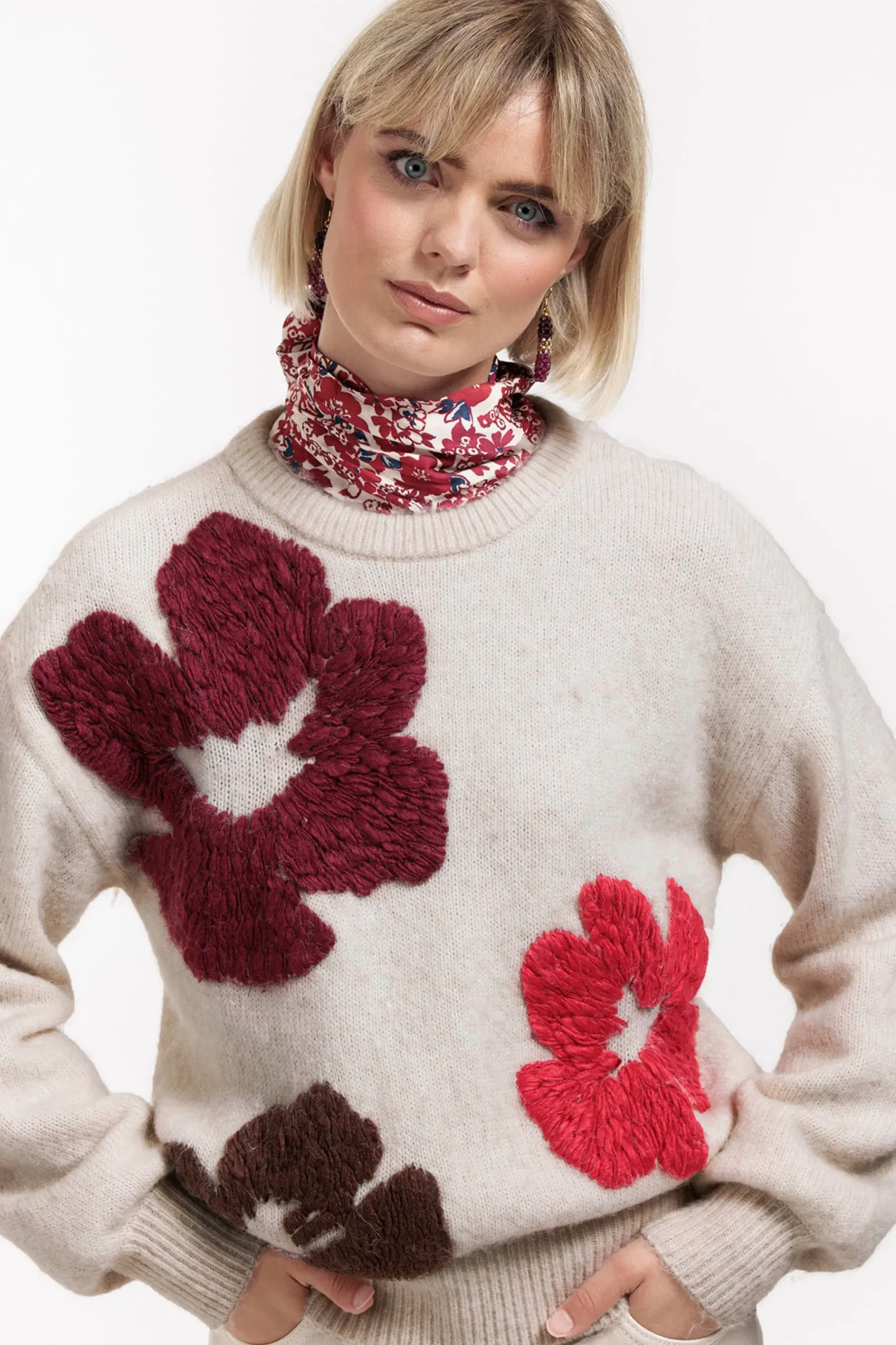 Nour flower pullover -|Studio Anneloes Sale