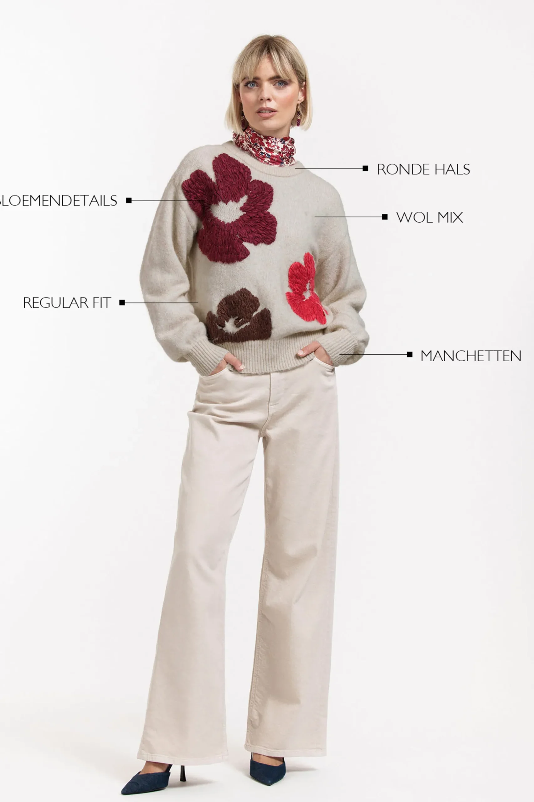 Nour flower pullover -|Studio Anneloes Sale