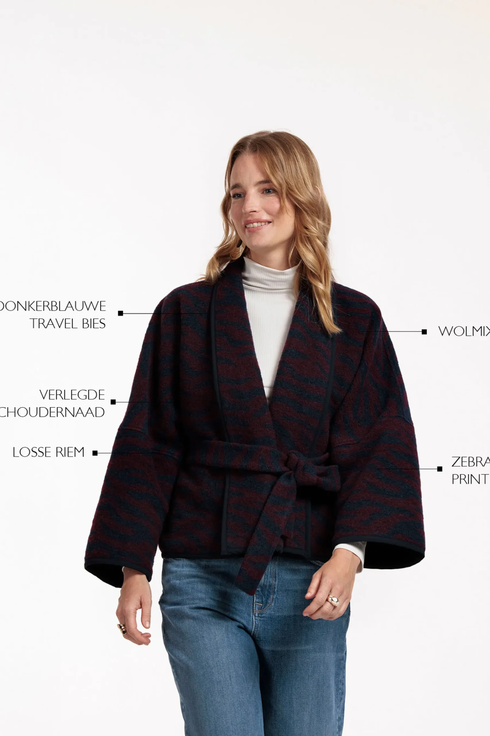Oralee wool zebra jacket -|Studio Anneloes Outlet